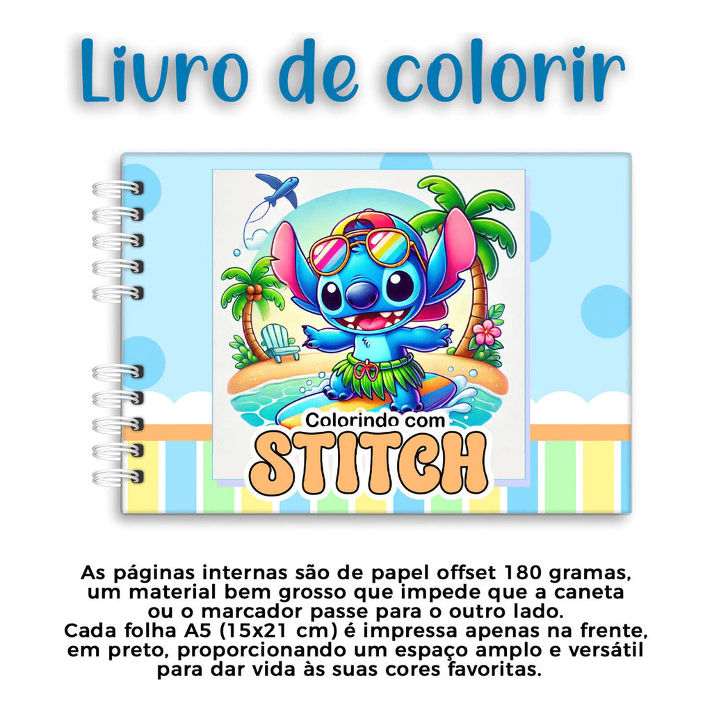 🖍️ Livro de Colorir do Stitch - Edição Premium e Exclusiva!
