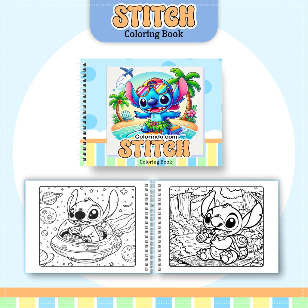 🖍️ Livro de Colorir do Stitch - Edição Premium e Exclusiva!