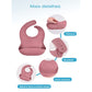 Kit 7 Pcs, Prato Formato Esquilo Com Ventosa, Babador, Conjunto Alimentação Para Bebê