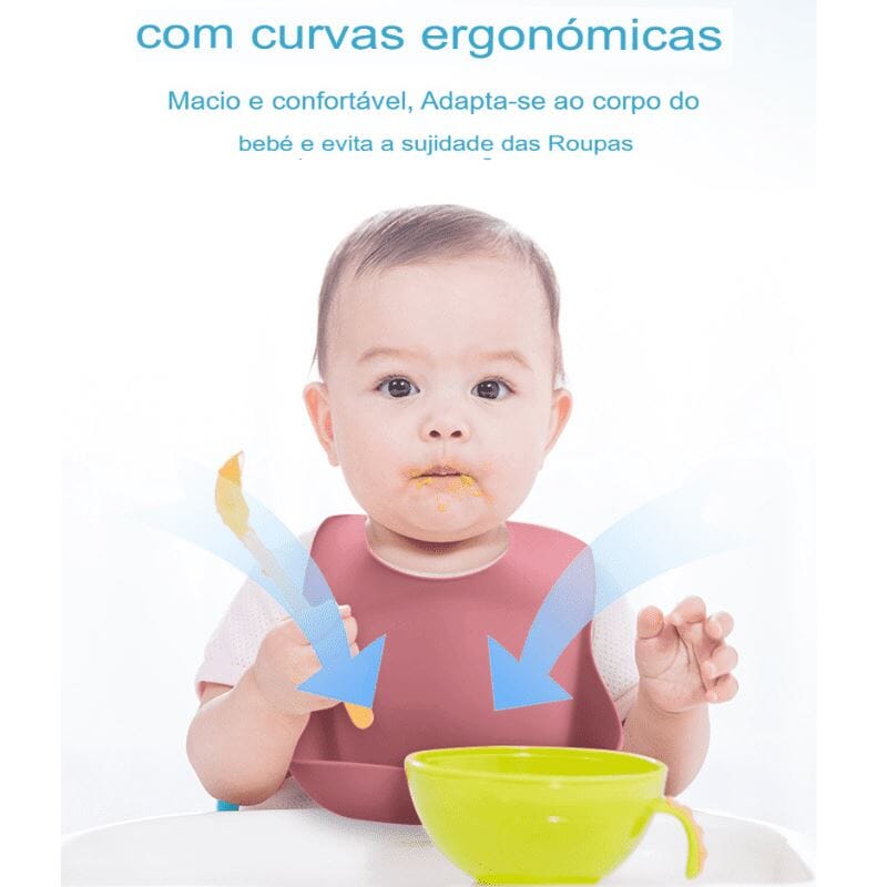 Kit 7 Pcs, Prato Formato Esquilo Com Ventosa, Babador, Conjunto Alimentação Para Bebê