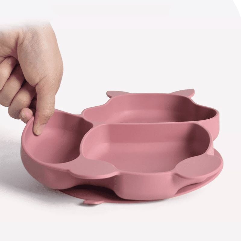 Kit 7 Pcs, Prato Formato Esquilo Com Ventosa, Babador, Conjunto Alimentação Para Bebê