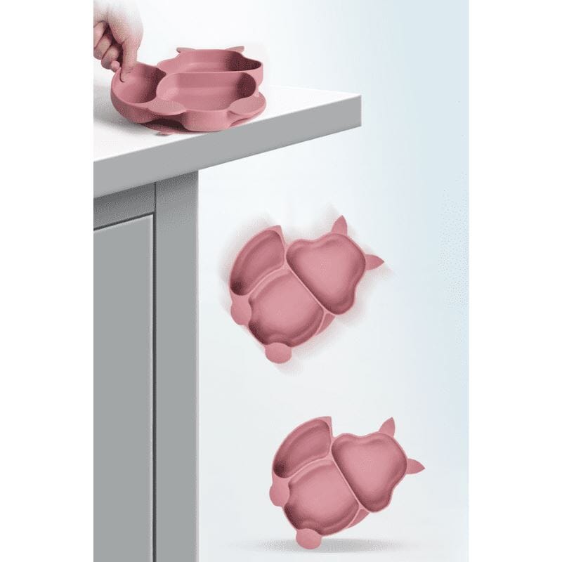 Kit 7 Pcs, Prato Formato Esquilo Com Ventosa, Babador, Conjunto Alimentação Para Bebê