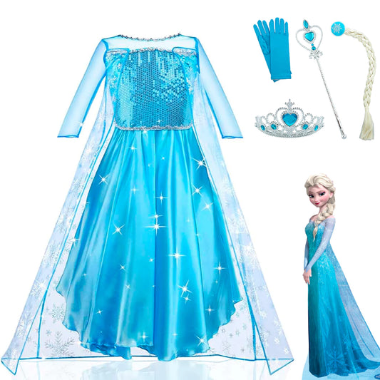 Fantasia vestido Rainha Elsa - Frozen